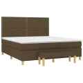 cadre de lit avec matelas Marron foncé 180x200 cm