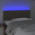 Tête de lit à LED Taupe 100x5x78/88 cm Tissu