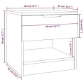 Tables de chevet 2 pcs Sonoma gris Bois d'ingénierie