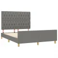 Cadre de lit avec tête de lit Gris foncé 140x200 cm Tissu