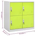 Armoire à casiers Gris clair et vert 90x45x92,5 cm Acier