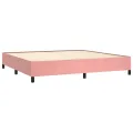 cadre de lit avec matelas Rose 200x200 cm Velours