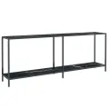 Table console Noir 200x35x75,5 cm Verre trempé