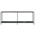 Table console Noir 200x35x75,5 cm Verre trempé