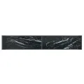 Table console Noir 200x35x75,5 cm Verre trempé