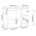 Bureau Chêne fumé 100x50x76 cm Bois d'ingénierie