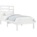 Cadre de lit Blanc Bois massif 90x200 cm