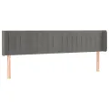 Tête de lit à LED Gris clair 163x16x78/88 cm Velours