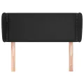 Tête de lit avec oreilles Noir 93x23x78/88 cm Similicuir