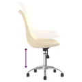 Chaises pivotantes à manger lot de 4 Crème Tissu