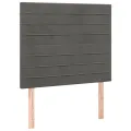 cadre de lit et matelas Gris foncé 90x190 cm Velours