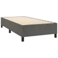 cadre de lit et matelas et LED Gris foncé 90x190cm
