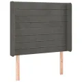 cadre de lit et matelas et LED Gris foncé 90x190cm