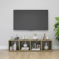 Meubles TV 4 pcs Blanc et chêne sonoma 37x35x37 cm Aggloméré