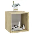 Meubles TV 4 pcs Blanc et chêne sonoma 37x35x37 cm Aggloméré