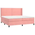 cadre de lit matelas et LED Rose 200x200 cm Velours