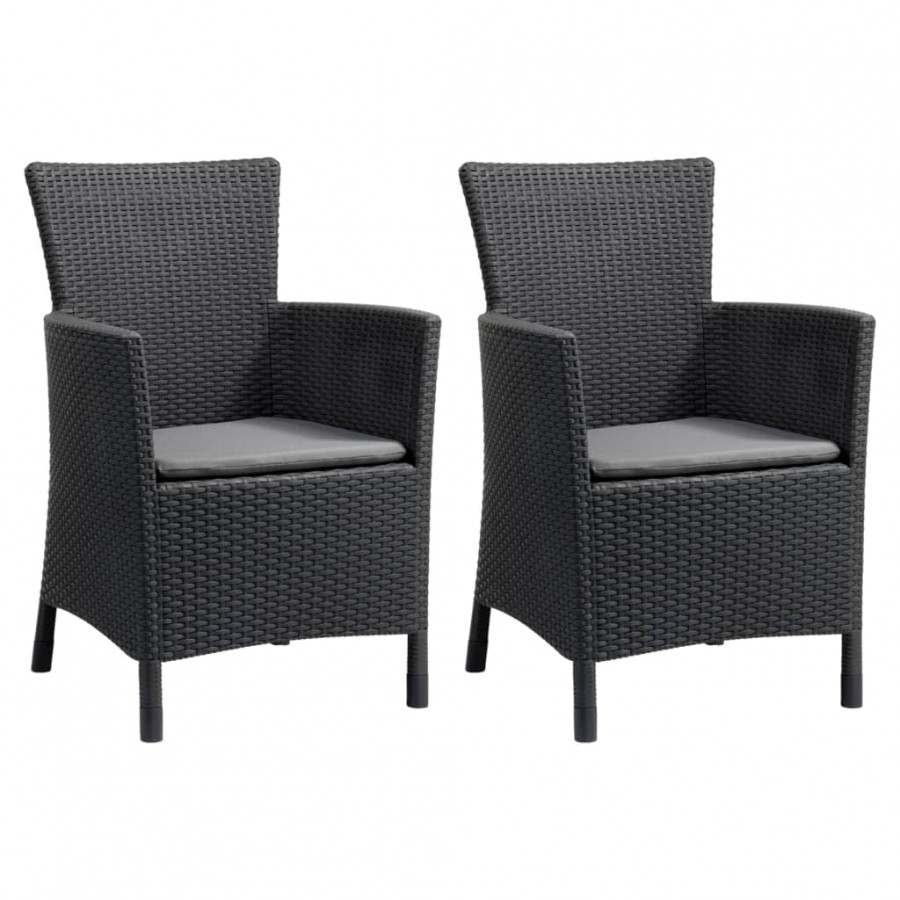 Allibert Chaises de salle à manger de jardin 2 pcs Iowa Graphite