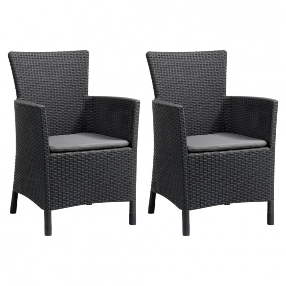 Allibert Chaises de salle à manger de jardin 2 pcs Iowa Graphite