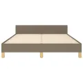Cadre de lit avec tête de lit Taupe 140x200 cm Tissu