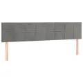 cadre de lit et matelas Gris clair 180x200cm Velours