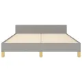 Cadre de lit avec tête de lit Gris clair 140x190 cm Tissu
