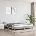Cadre de lit avec tête de lit Gris clair 180x200 cm
