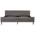Cadre de lit gris velours 200x200 cm