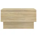 Tables de chevet murales 2 pcs Chêne sonoma