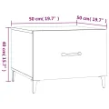 Tables basses avec pieds en métal 2 pcs Blanc 50x50x40 cm
