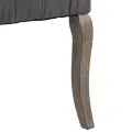 Chaises à manger lot de 2 gris tissu à l'aspect de lin