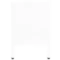 Meuble TV Blanc 90x30x44 cm Acier et verre