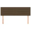 Têtes de lit 2 pcs Marron foncé 72x5x78/88 cm Tissu