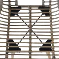 Chaises à manger lot de 6 marron rotin naturel