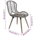 Chaises à manger lot de 6 marron rotin naturel