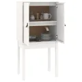 Buffet haut Blanc 60x40x120 cm Bois massif de pin