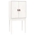 Buffet haut Blanc 60x40x120 cm Bois massif de pin