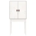 Buffet haut Blanc 60x40x120 cm Bois massif de pin