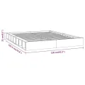 Cadre de lit Blanc 140x190 cm Bois massif
