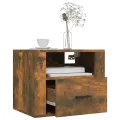 Tables de chevet murales 2 pcs Chêne fumé 50x36x40 cm