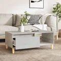 Table basse Gris béton 90x50x36,5 cm Bois d'ingénierie
