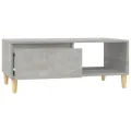 Table basse Gris béton 90x50x36,5 cm Bois d'ingénierie