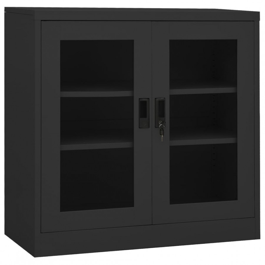 Armoire de bureau Anthracite 90x40x90 cm Acier