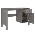 Bureau HAMAR Gris clair 113x50x75 cm Bois massif de pin