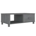 Table basse HAMAR Gris foncé 100x55x35 cm Bois massif de pin