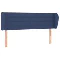 Tête de lit avec oreilles Bleu 147x23x78/88 cm Tissu