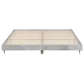 Cadre de lit gris béton 200x200 cm bois d'ingénierie