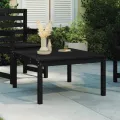 Table de jardin noir 82,5x82,5x45 cm bois massif de pin