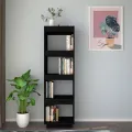 Bibliothèque/Séparateur de pièce Noir 40x35x135 cm Pin massif