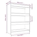 Bibliothèque/Cloison Sonoma gris 80x30x103 cm Bois ingénierie