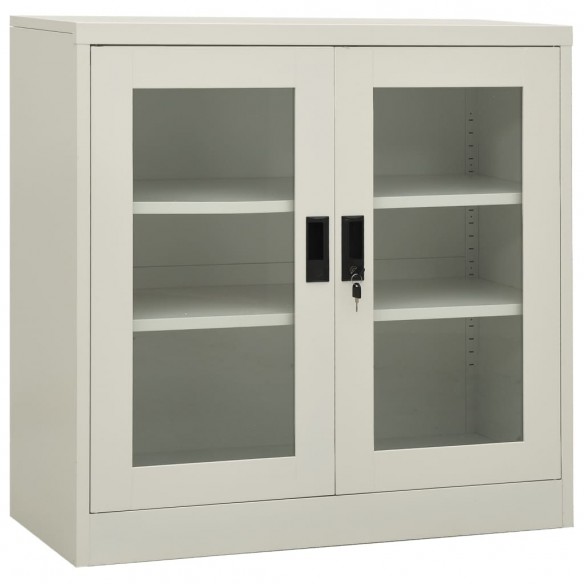 Armoire de bureau Gris clair 90x40x90 cm Acier